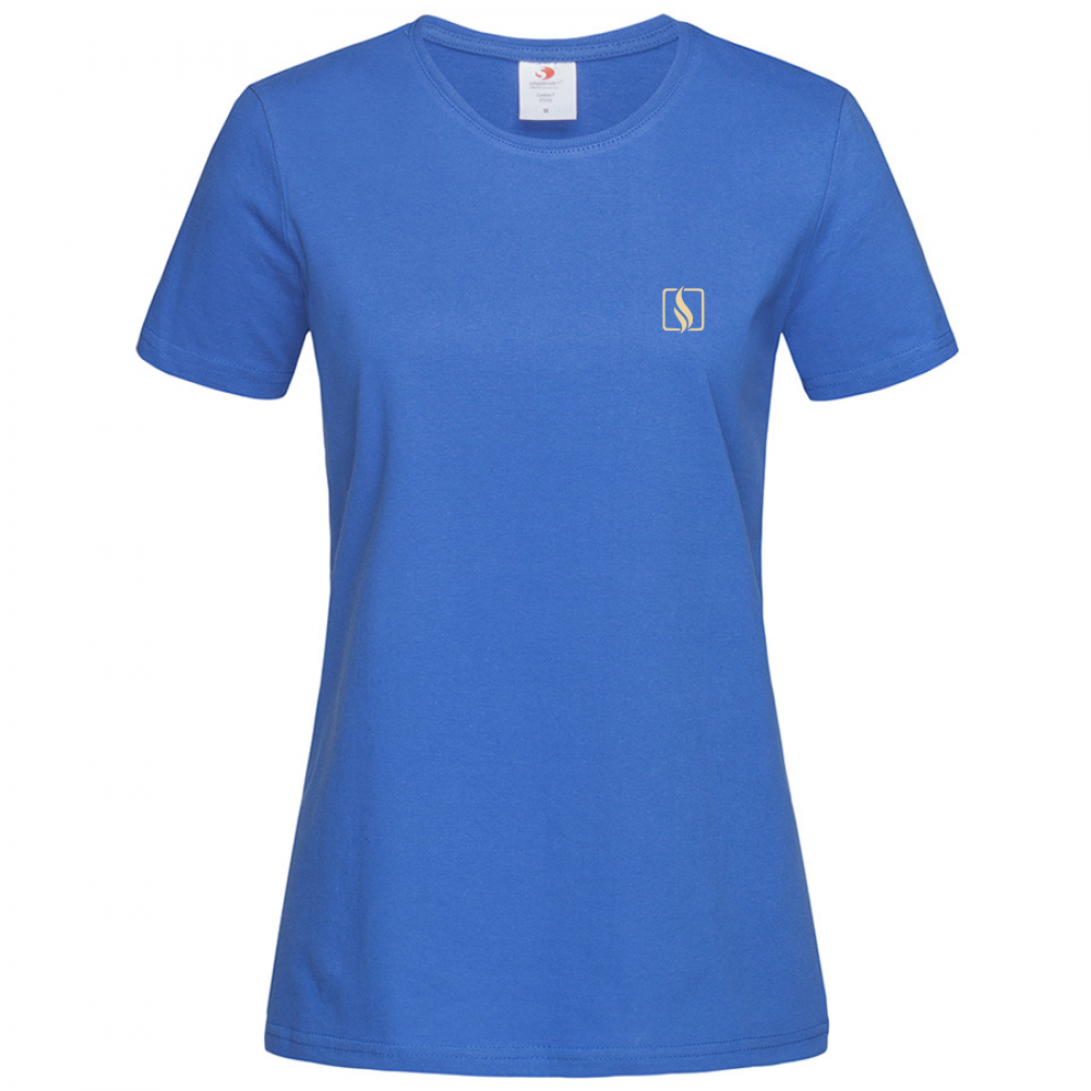 T-Shirt Donna Premium 'YS' Cyan